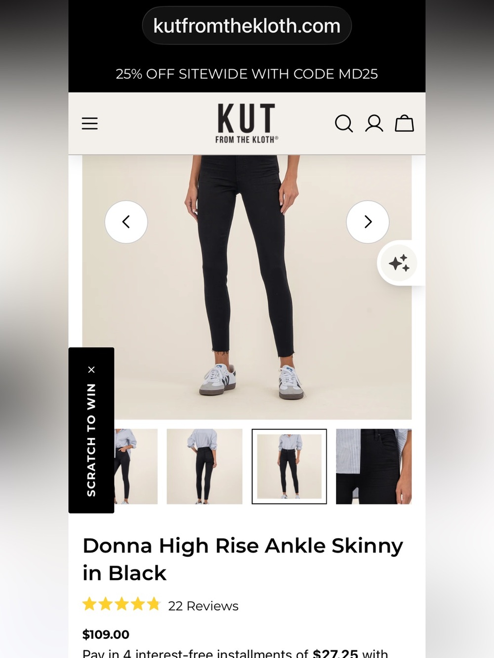Kut from the Kloth Plum High-Rise Skinny Jeans